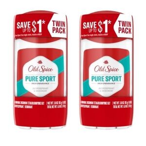Old Spice Invisible Solid Antiperspirant and Deodorant for Men Pure Sport.